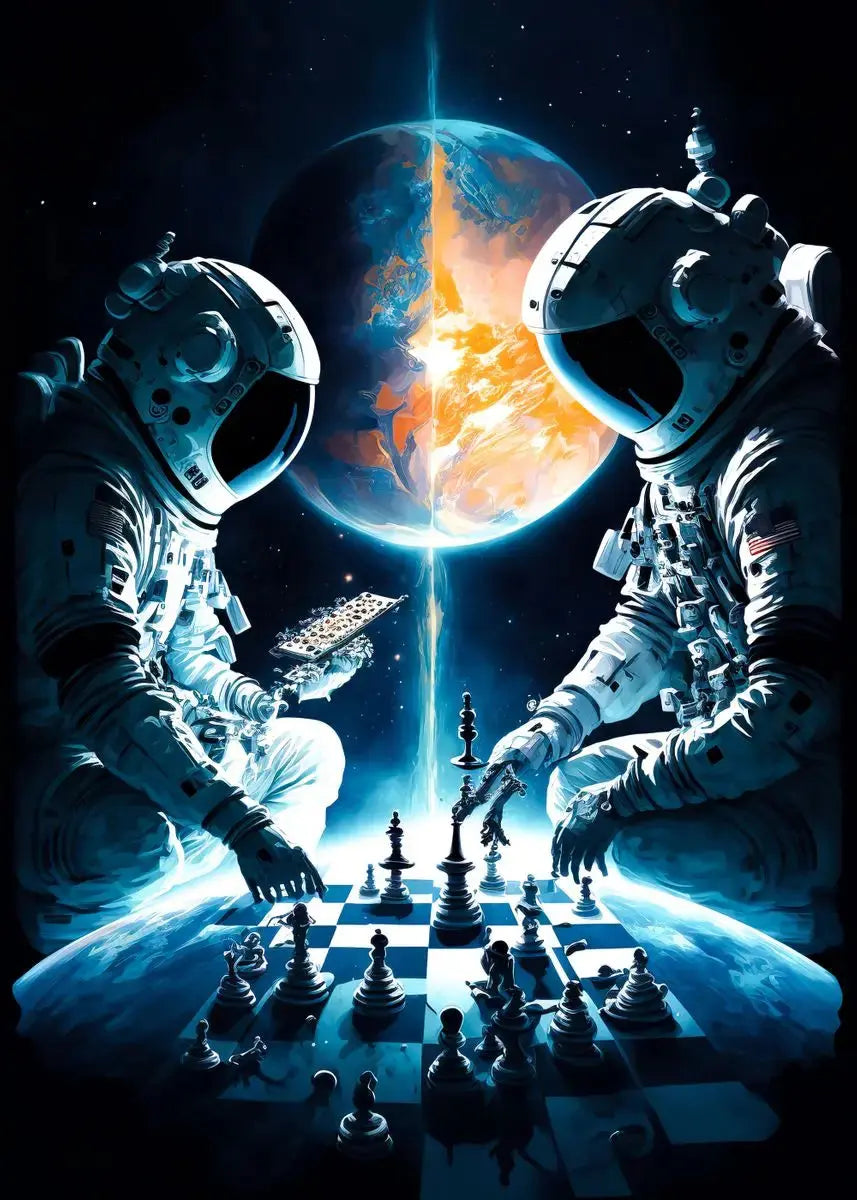 Affiche Astronautes Surréalistes Espace Astronomie    Espace Astronomie