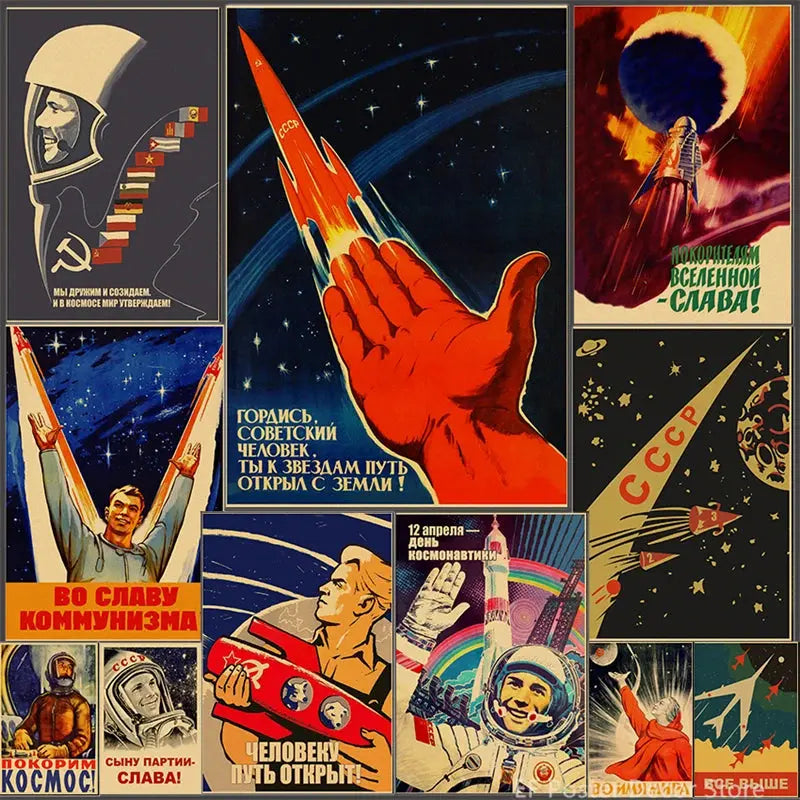 Affiche Astronomie Soviétique Espace Astronomie    Espace Astronomie