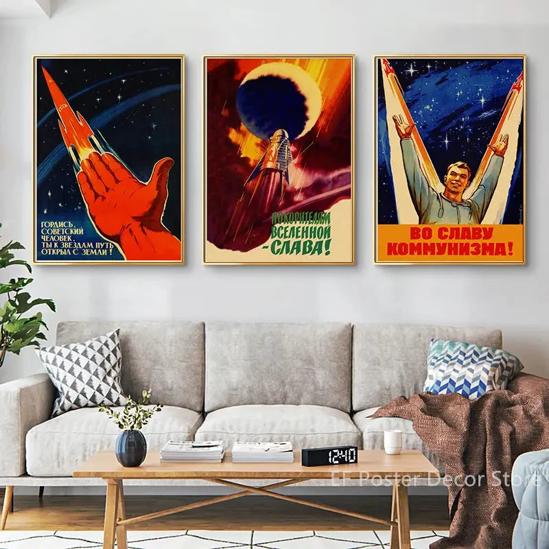 Affiche Astronomie Soviétique Espace Astronomie    Espace Astronomie