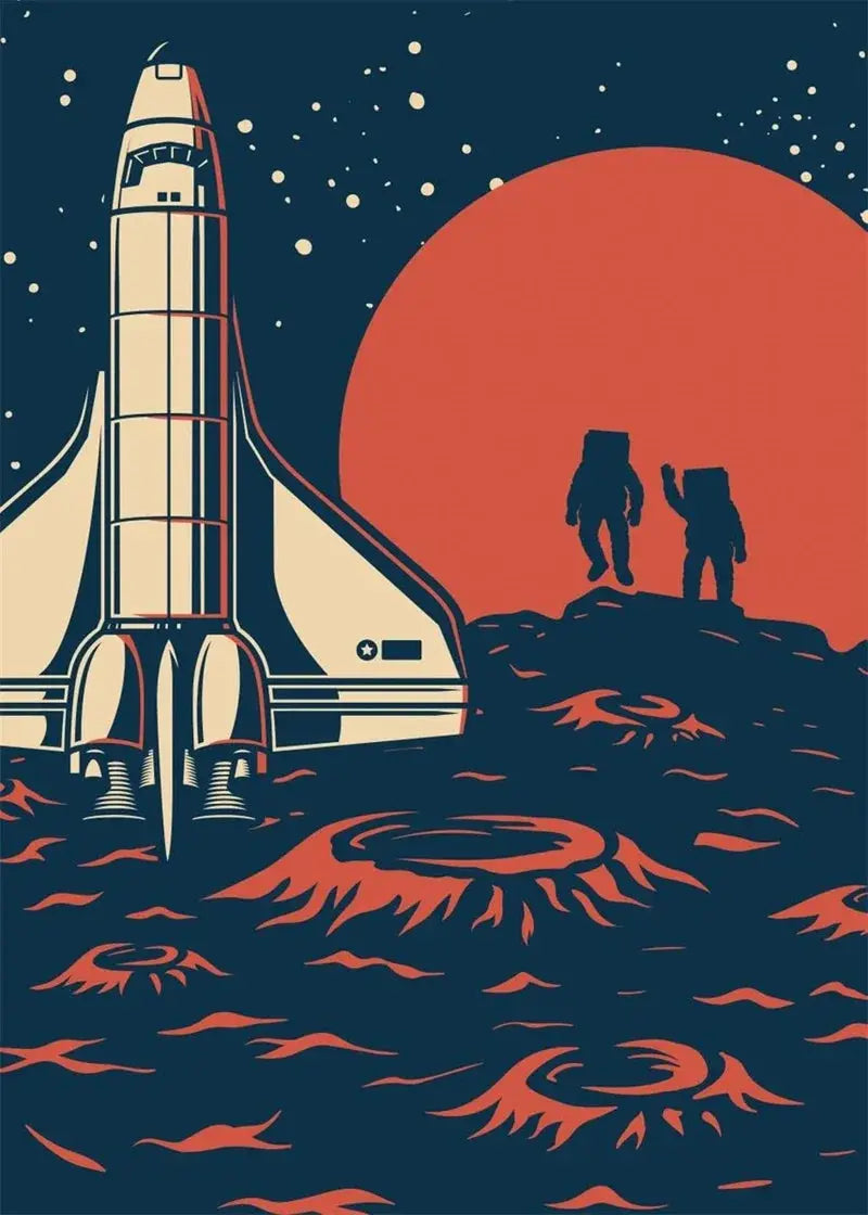 Affiches Conquête Spaciale Vintage Espace Astronomie    Espace Astronomie