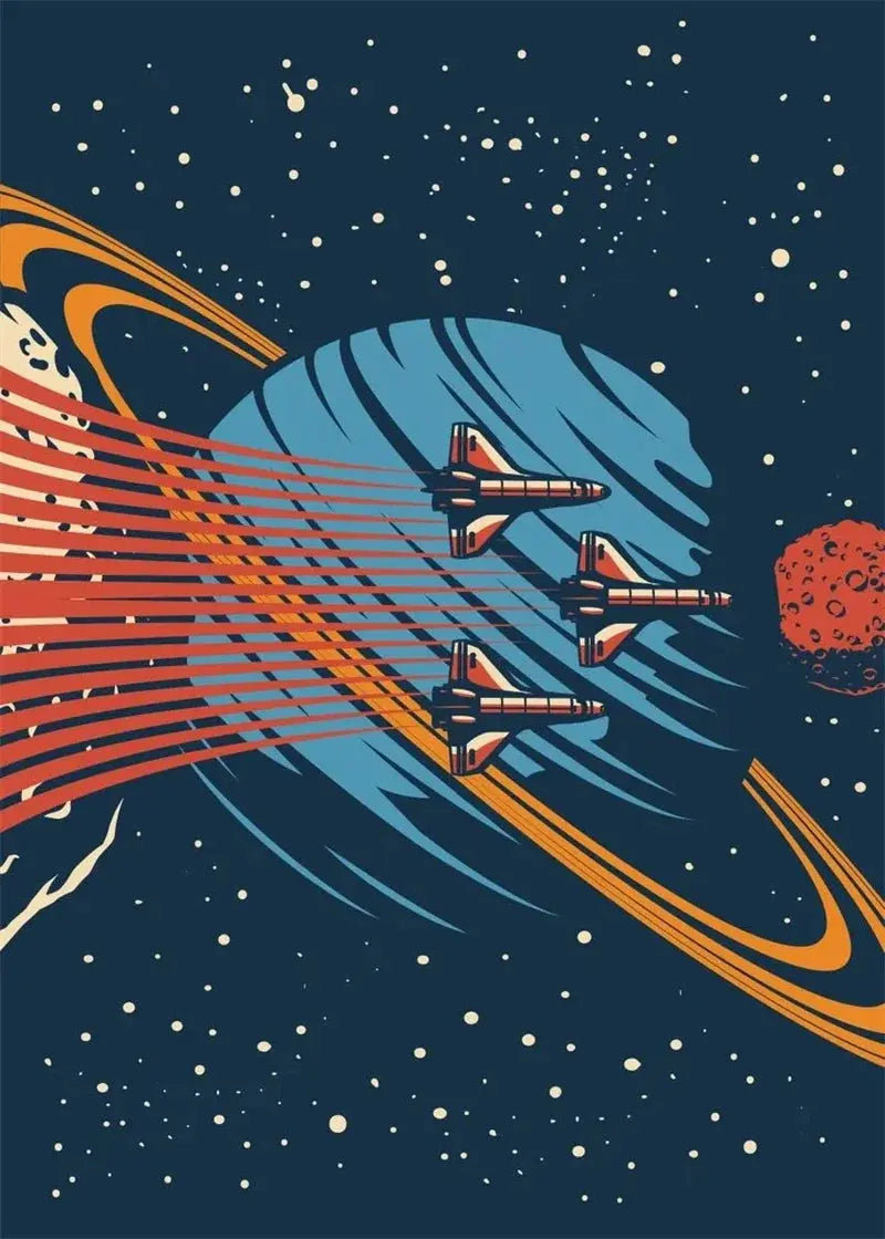 Affiches Conquête Spaciale Vintage Espace Astronomie    Espace Astronomie
