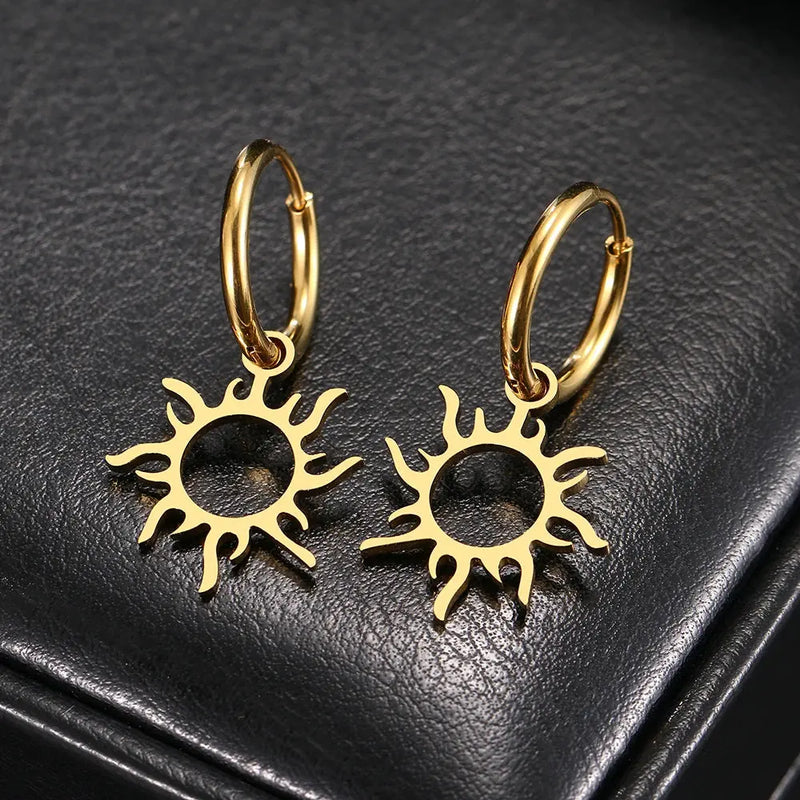 Boucles d'Oreilles Soleil Cosmique