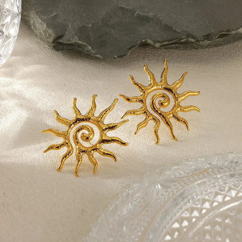 Boucles d'Oreilles Soleil Sable Espace Astronomie    Espace Astronomie