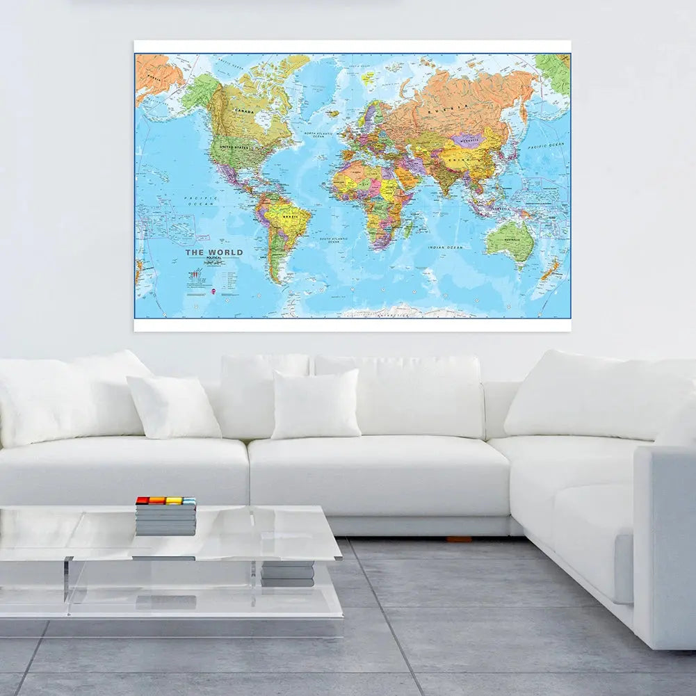 Carte du Monde 100x70cm Espace Astronomie    Espace Astronomie