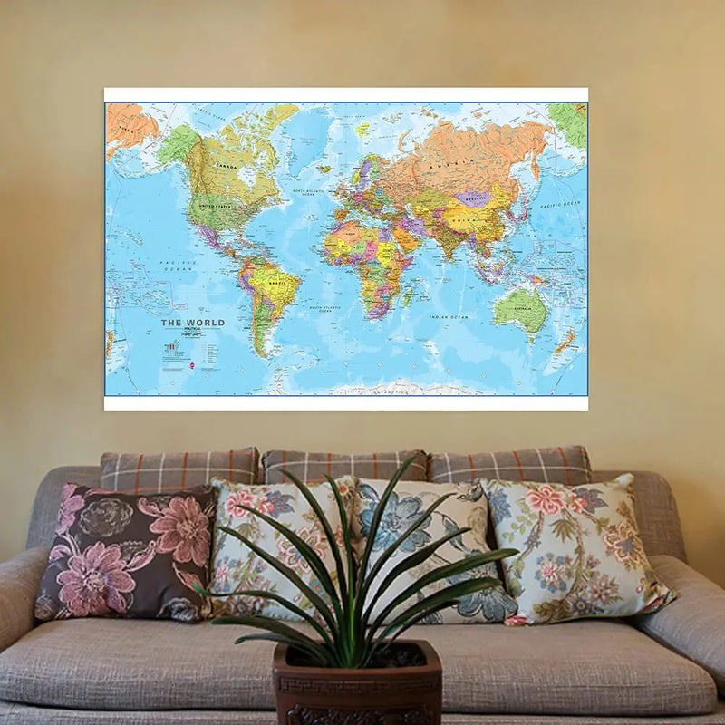 Carte du Monde 100x70cm