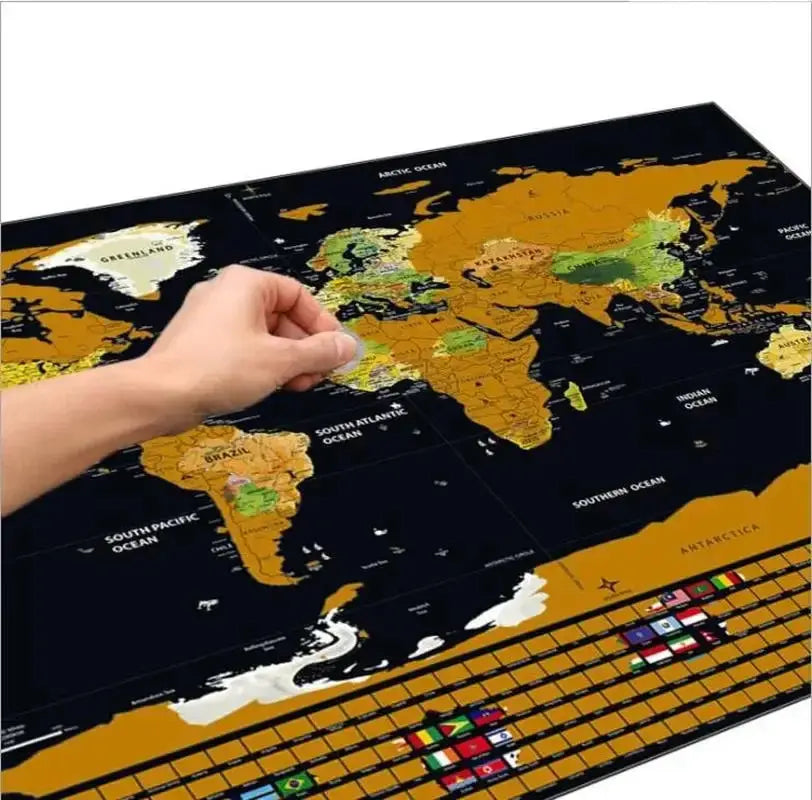 Carte du Monde à gratter Espace Astronomie    Espace Astronomie