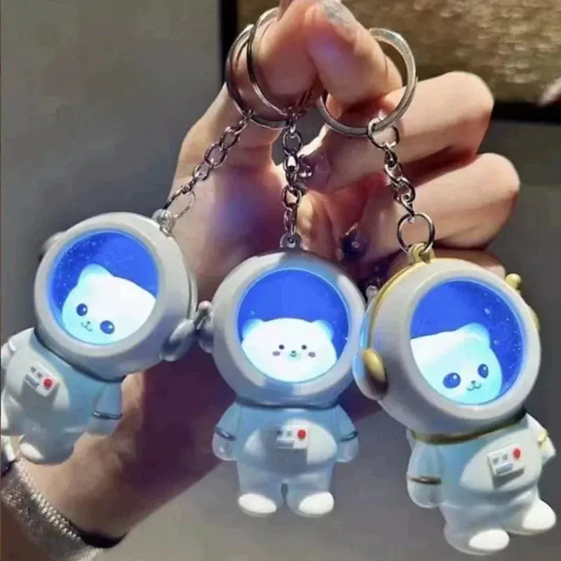 Porte Clé Astronaute Animaux Lumineux