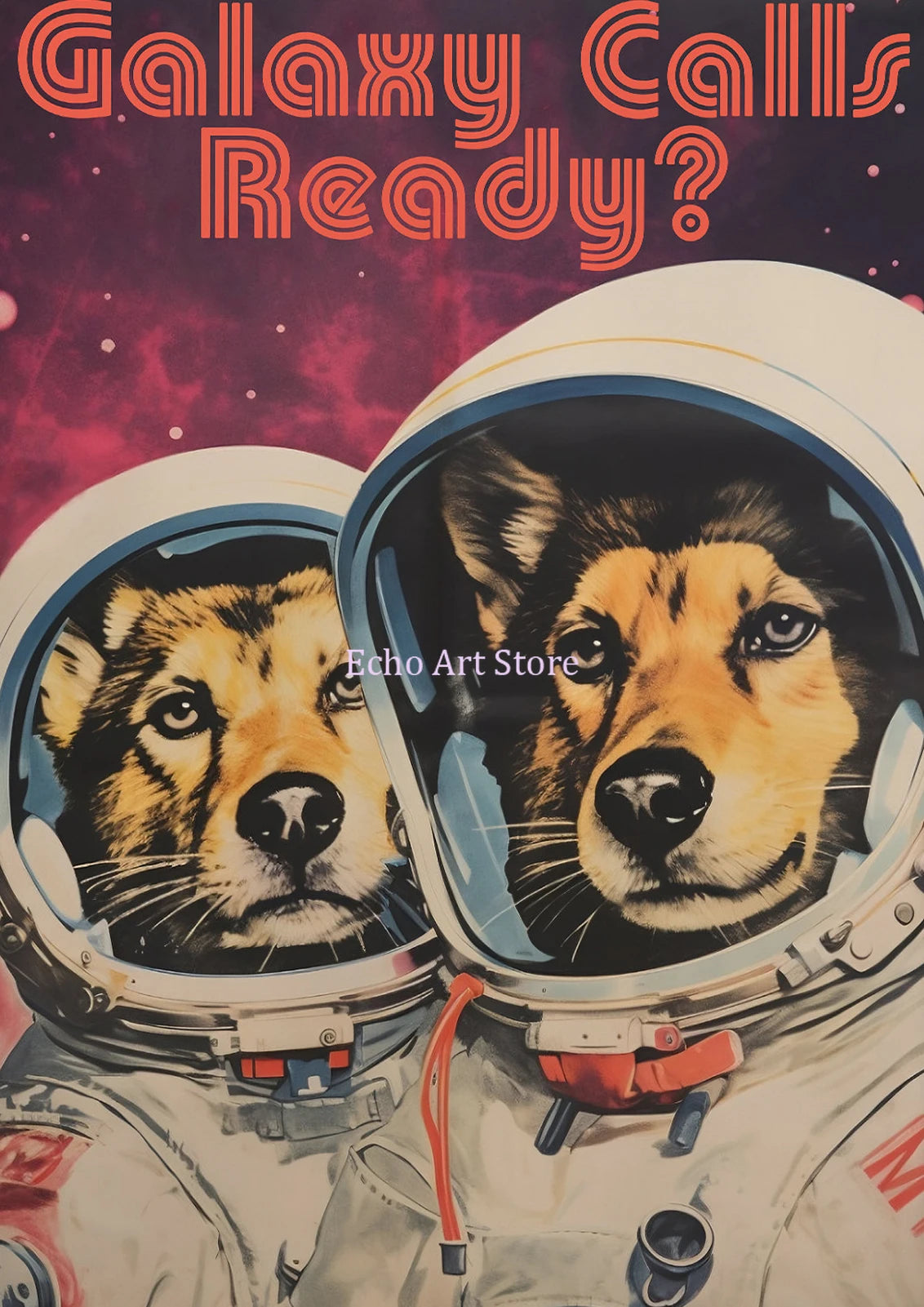 Affiche Animaux Espace Vintage