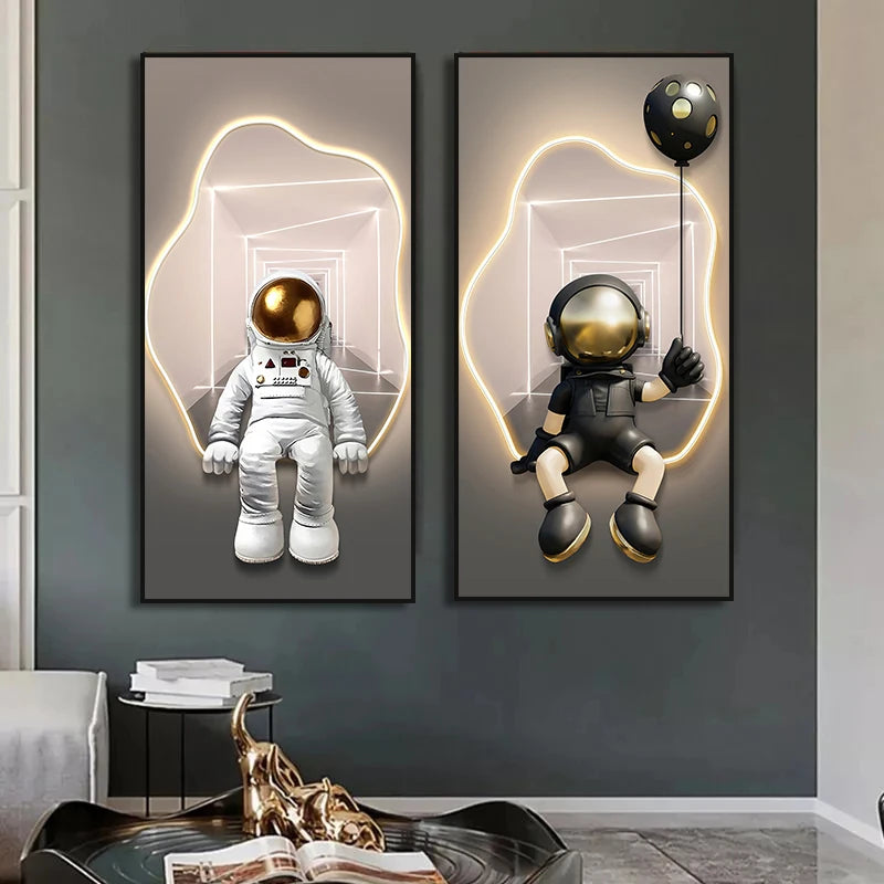 Affiche Astronaute Futuriste