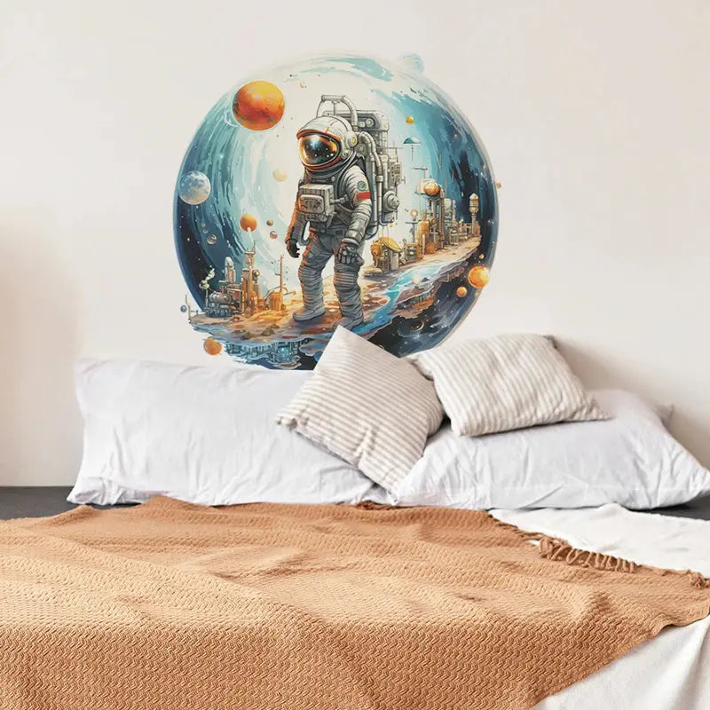 Sticker Mural Astronaute Galaxie Espace Astronomie    Espace Astronomie