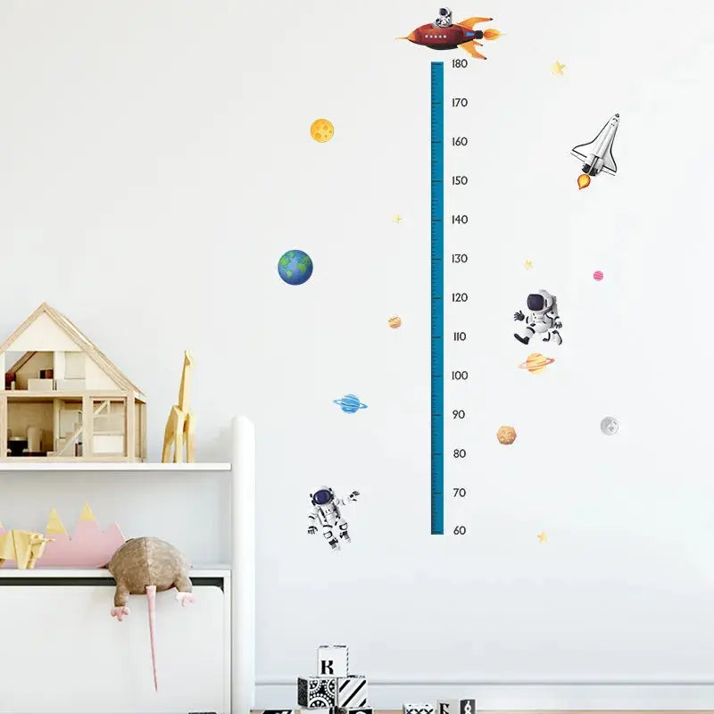 Sticker Mural Astronomie Diagramme Mesure Taille Enfant Espace Astronomie    Espace Astronomie