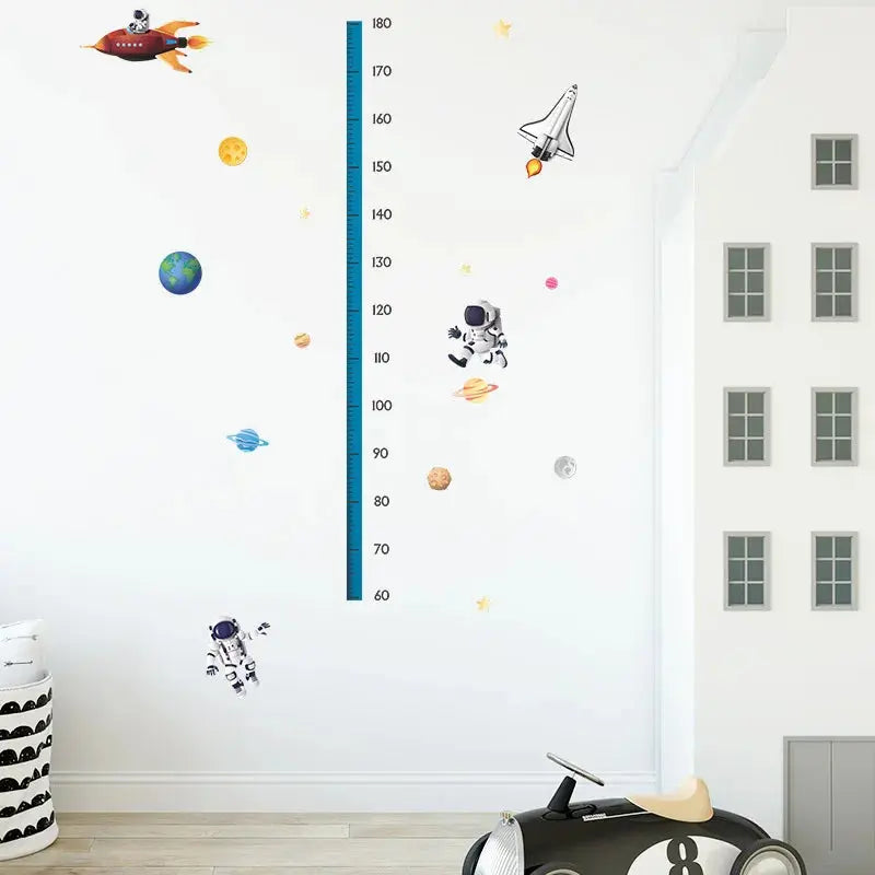 Sticker Mural Astronomie Diagramme Mesure Taille Enfant Espace Astronomie    Espace Astronomie