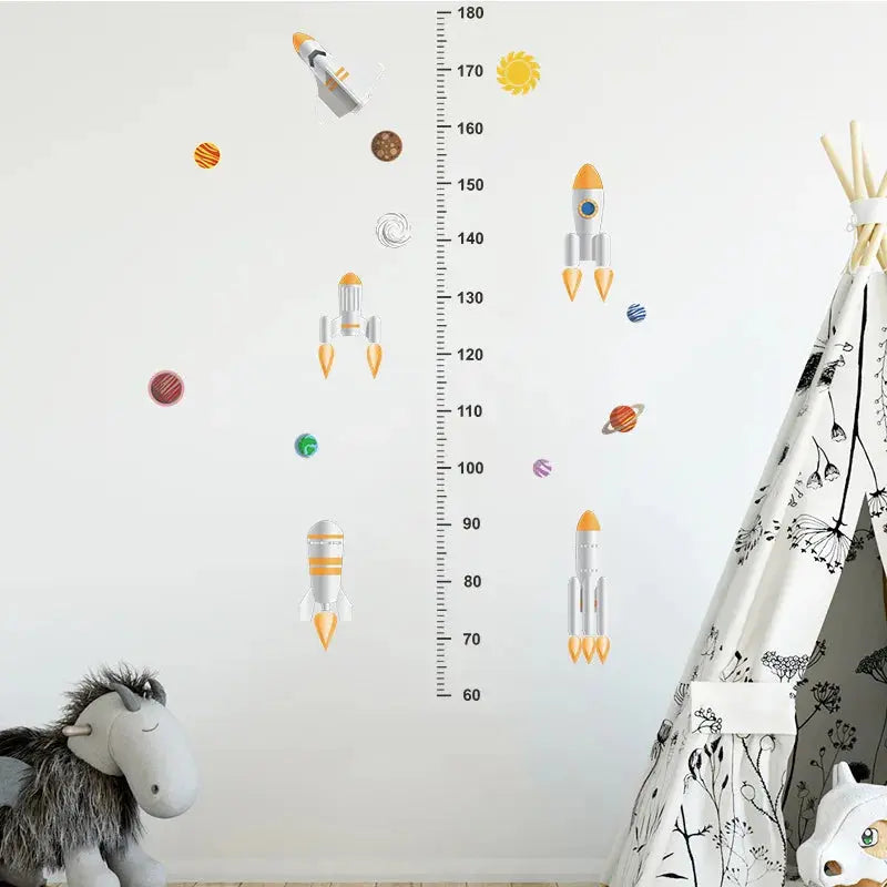 Sticker Mural Astronomie Diagramme Mesure Taille Enfant Espace Astronomie    Espace Astronomie