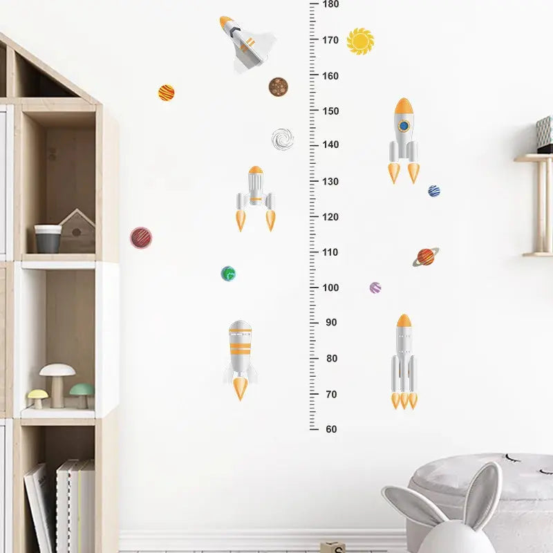 Sticker Mural Astronomie Diagramme Mesure Taille Enfant Espace Astronomie    Espace Astronomie