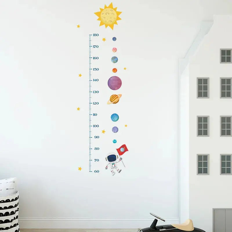 Sticker Mural Astronomie Diagramme Mesure Taille Enfant Espace Astronomie    Espace Astronomie