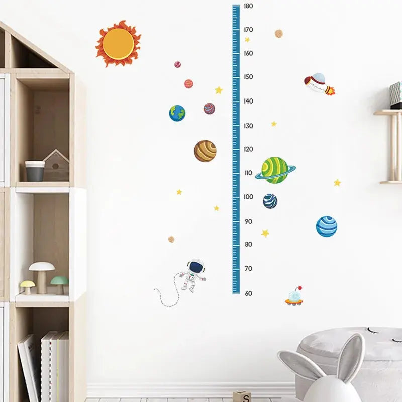 Sticker Mural Astronomie Diagramme Mesure Taille Enfant Espace Astronomie    Espace Astronomie