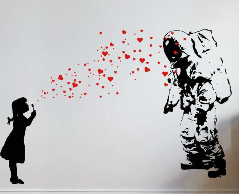 Sticker Mural Banksy Astronaute