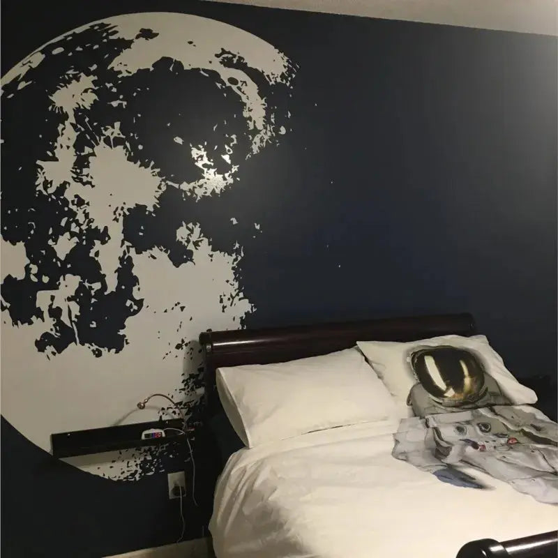 Sticker Mural Lune Minimaliste Espace Astronomie    Espace Astronomie