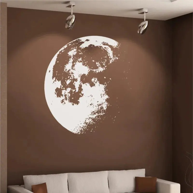 Sticker Mural Lune Minimaliste Espace Astronomie    Espace Astronomie