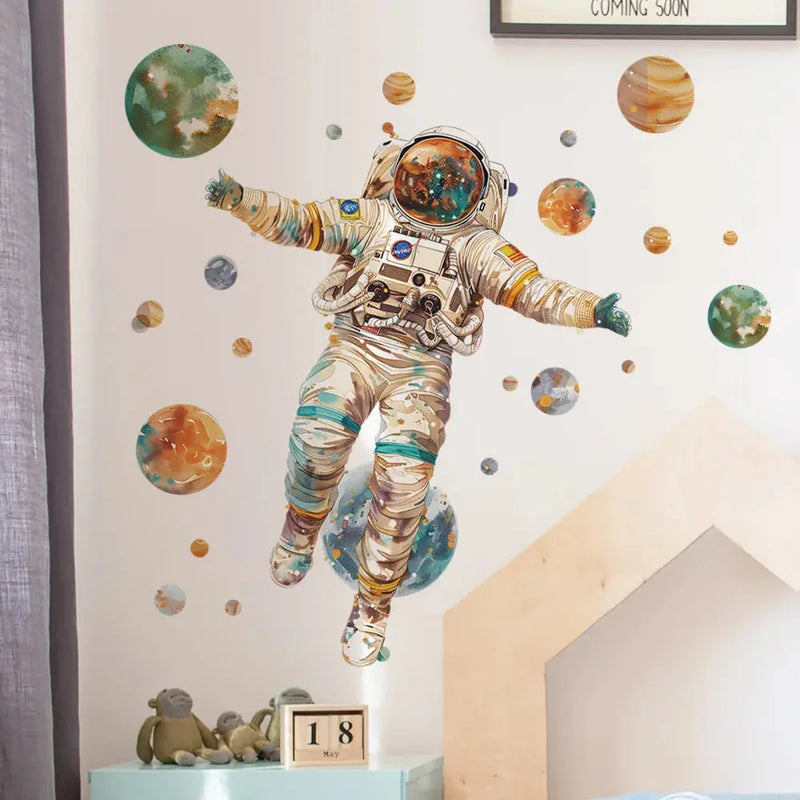 Sticker Mural Sortie Extra Véhiculaire Astronaute